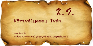 Körtvélyessy Iván névjegykártya