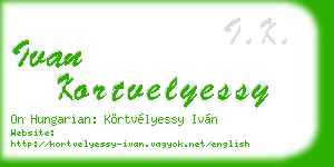 ivan kortvelyessy business card